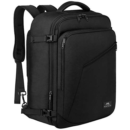 Mochila Matein viaje grande expandible 40L resistente al agua ligera unisex negra