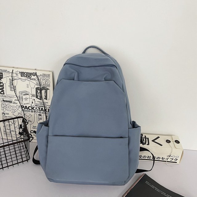 Mochila de nailon de verano plegable de color sólido, tendencia de moda urbana, mochila para parejas para hombres y mujeres