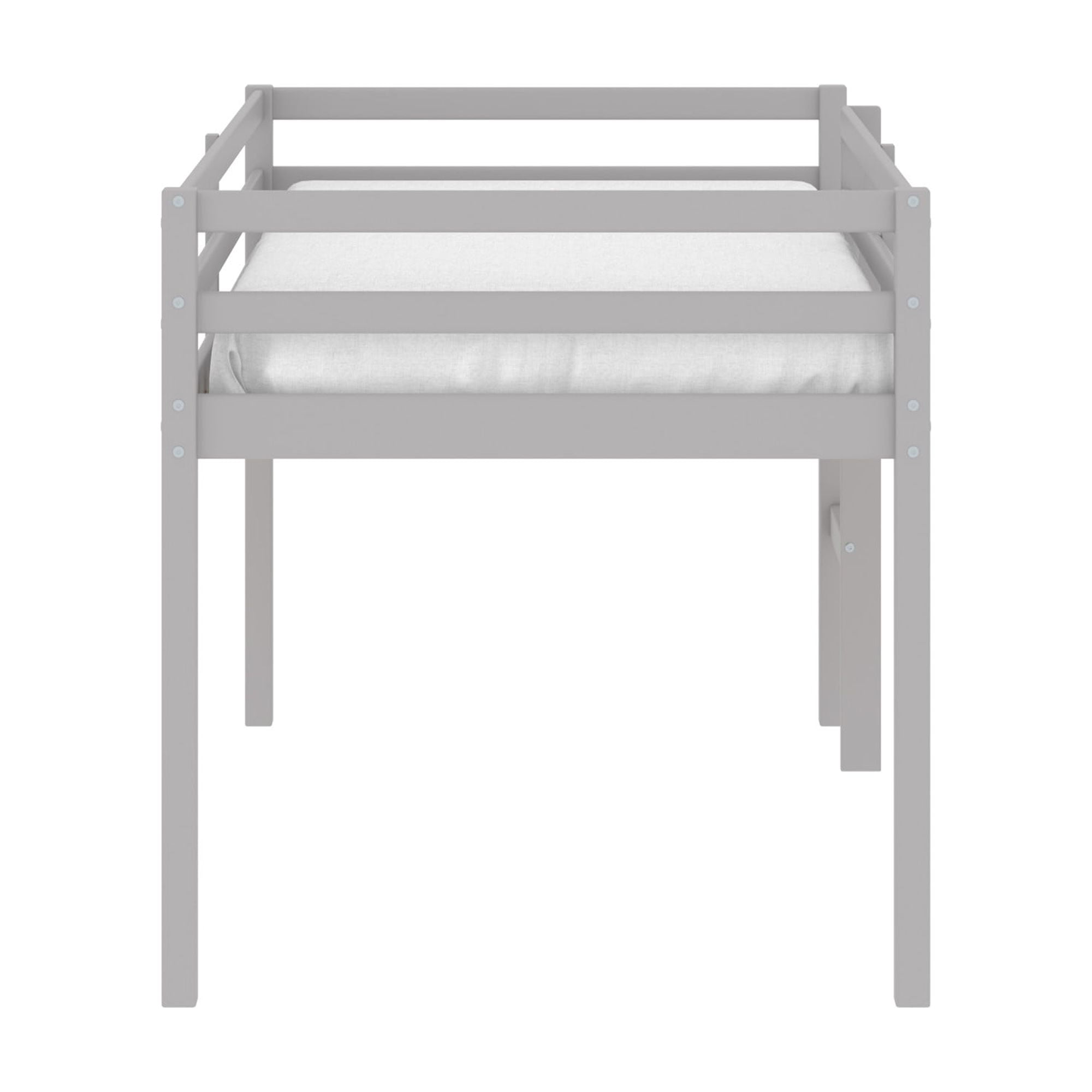 HH2Home Campbell Wood Twin Junior Loft Bunk Bed, Gray
