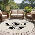 thumbnail image 4 of Round Rugs 6Ft, Letter W Round Area Rug Washable Indoor Throw Carpet, Monogram Words Soft Non Slip Circle Rug for Office Cabinet Home Decor Aesthetic, 4 of 8