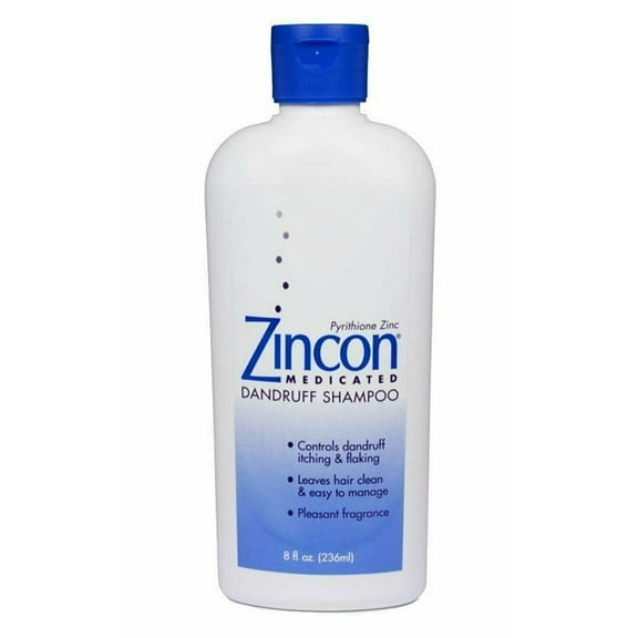 Zincon Medicated Dandruff Shampoo, 8 fl oz, 3-Pack