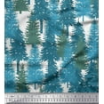 thumbnail image 1 of Soimoi polyester Crepe Fabric Cedar Tree Decor Fabric Printed Yard 52 Inch Wide, 1 of 5
