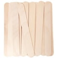 thumbnail image 1 of Makerstep Barras de cera multiusos de madera Jumbo de 6 pulgadas, paquete de 100. Espátulas aplicadoras de palitos de paleta grandes para depilación, ideales para depilación corporal, palitos de helad, 1 of 5