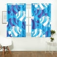 thumbnail image 2 of MKHERT White Fish Window Curtains Kitchen Curtain Room Bedroom Drapes Curtains 26x39 inch, 2 Piece, 2 of 3