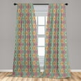 thumbnail image 5 of Ambesonne Traditional Curtains, Motif, Pair of 28"x95", Multicolor, 5 of 5