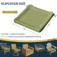 thumbnail image 2 of Kimunuk 4Pcs Outdoor Slipcovers for Chair Cushions , 22" x 22" Replacement Waterproof Non-Slip Patio Seat Cushion Covers with Handle,Light Green, 2 of 7