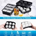 thumbnail image 4 of Molde para cubitos de hielo, bandeja para cubitos de hielo con bola de silicona con tapa y molde cuadrado grande para cubitos de hielo, reutilizable Fason MZQ-0596, 4 of 7