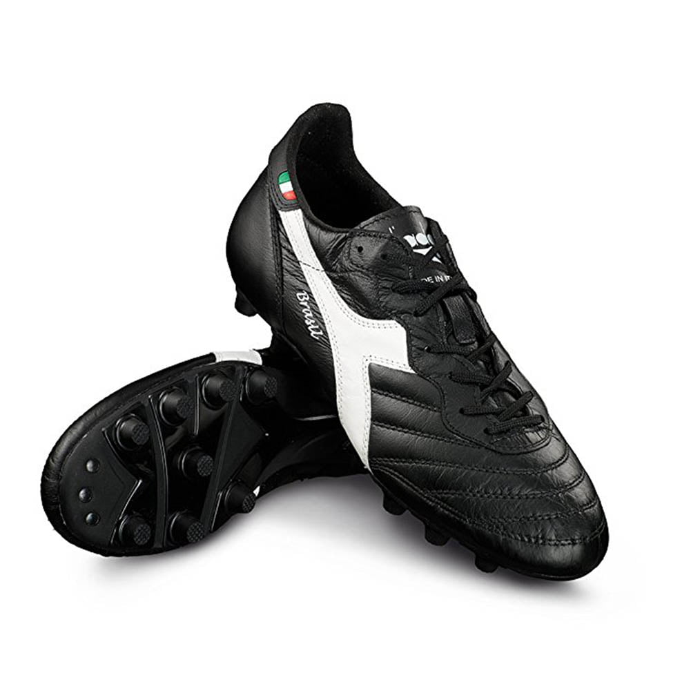 Diadora Men's Brasil Italy OG MD Soccer Cleats Black Kangaroo Leather ...