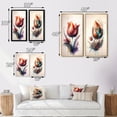 thumbnail image 4 of Designart "Vibrant Tulip in Technicolor III" Tulip Framed Wall Art Set Of 2 - Purple Floral Gallery Wall Frame Set For Home Decor, 4 of 7