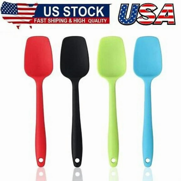 Silicone Spatula, Rubber Spoon Spatula Set For Cooking And Baking,Heat Resistant