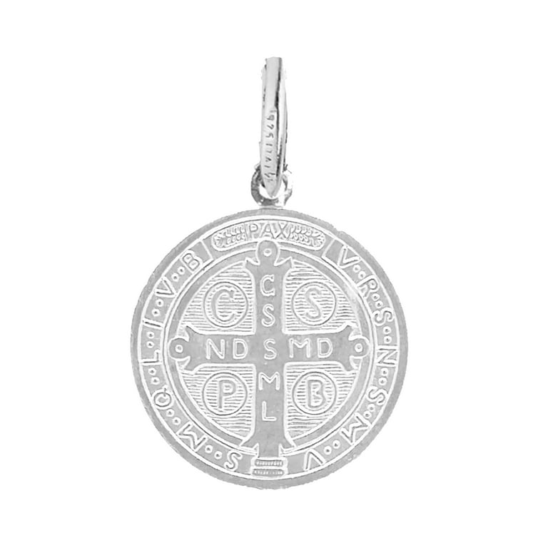St Benedict Necklace  St Benedict Medals Pendant on a 22 inch Silver –  firstorganicbaby