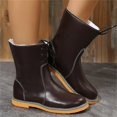 thumbnail image 4 of Willtoo Sports Shoes for Women Round Toe Lace‑up Ankle Boots, Thick‑Sole Fall Winter Casual Short Boots Non‑Slip Fashion Walking Footwear, 4 of 4