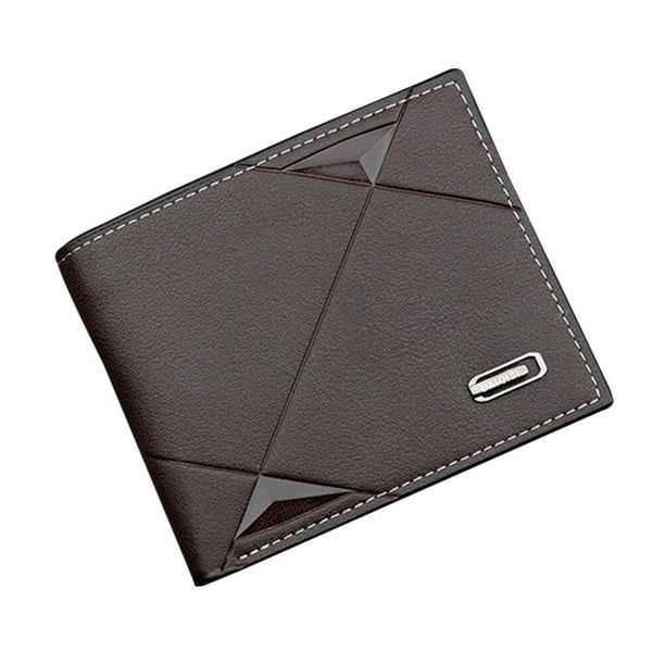 Cartera multifuncional para hombre, billetera de cuero, monedero con cremallera, cartera moderna con múltiples bolsillos