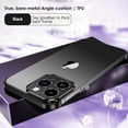 thumbnail image 5 of Compatible with iPhone 15 Plus Case with Camera Lens Protector, Aluminum Metal Frameless, Borderless Design, Slim Thin & Lightweight, Shockproof Bumper Cover, for Women and Men (Black), 5 of 14