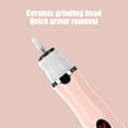 thumbnail image 6 of Electric Nail Drill | Rechargeable 20000RPM Nail File with LED Display | Cordless Portable Manicure Tool | Includes Drill Bits Sanding Bands Cuticle Oil Pen Remover | For Acrylic Gel Nails | White, 6 of 8
