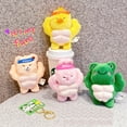 thumbnail image 3 of VickyPoP Soft Bear Plush Keychain Cute Muscle Bear Backpack Ornaments Keyring for Women Girls, 3 of 4