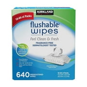 Moist Flushable Wipes, 632 Wipes