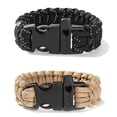 thumbnail image 1 of Juego de pulseras para hombres y mujeres, pulseras de cuerda trenzada con cordón de paracaídas para supervivencia de emergencia al aire libre, 1 of 5