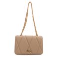thumbnail image 1 of Bolso de hombro con solapa de PU para mujer, bolso cuadrado de moda, color sólido para viajes al aire libre, 1 of 6