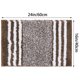 thumbnail image 5 of Alfombra de baño REGALWOVEN, extra suave y absorbente, alfombras de baño de microfibra esponjosa, tapete de piso antideslizante a rayas marrón 16" x 24", 5 of 6