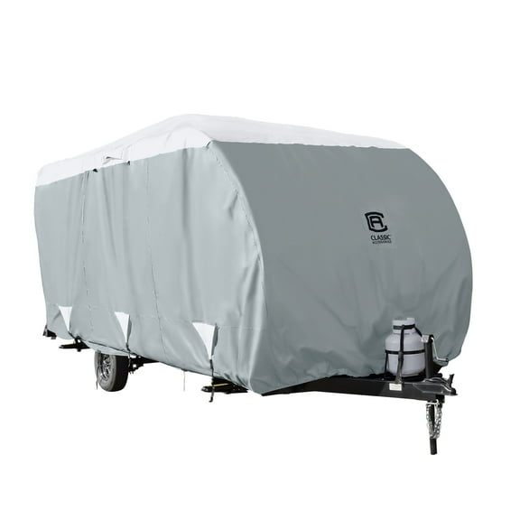 Classic Accessories OverDrive PolyPRO 3 Deluxe Sloped Travel Trailer Cover, Fits up to 19-21' Long RVs