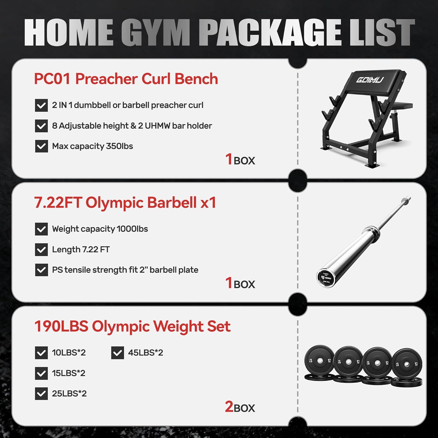 Goimu Preacher Curl Bench, Seated Arm Isolated Barbell Dumbbell Bicep Station, Adjustable Bicep Curl Machine with 4 Bar Holders,Dumbbell Holder for Home Gym