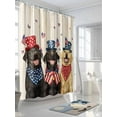 thumbnail image 3 of 4th of July Dog Shower Curtain, Love America Bathroom Decor Curtains Set with Hooks, Rustic Wood Waterproof Fabric Home Accessories， 72X 96 Inch Extra Long, 3 of 6