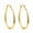 Golden, variant on Women Oval Type Hoop Alloy Earrings Ear Loop Piercing Jewelry-Silver