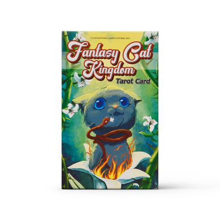 Fantasy Cat Kingdom Tarot Deck – 78 Illustrated Cat-Themed Cards with Guidebook | Cute Cat Tarot for Collectors & Readers