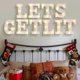 thumbnail image 4 of Luces decorativas con letras Honoson «Let's Get Lit», 16 cm, color amarillo cálido, 4 of 6