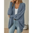 thumbnail image 2 of SWSMCLT Women's 2025 Baggy Cardigan Sweaters Autumn Date Knit Cardigan Sweater Batwing Sleeve Elegant Blue XX-Large, 2 of 5