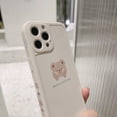 thumbnail image 6 of Compatible for iPhone 15 Pro Case Cute Painted Design Brown Bear with Cheeks for Women Girls Fashion Slim Soft Flexible TPU Rubber for iPhone 15 Pro, 6 of 13