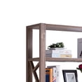 thumbnail image 3 of HomeRoots 352151 Wooden Bookcase with Four Open Shelves & Two Drawers, Brown, 3 of 6