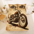 thumbnail image 5 of Manfei Classic Motorcycle Print Queen Sheets,Extreme Speed Games Queen Sheet Sets,Brown,4-Piece,1 Flat Sheet, 1 Fitted Sheet and 2 Pillowcases, 5 of 6