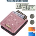 thumbnail image 6 of for Samsung Galaxy Z Flip5 Crossbody Wallet Case for Women, Bling Glitter PU Leather Phone Case with RFID Blocking Card Holder Cover for Samsung Galaxy Z Flip 5 SZ Rose Gold, 6 of 17