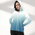 thumbnail image 6 of Wiyuqeen Women's Gradient UV Protection Hoodie UPF 50+ Lightweight Jacket with Thumb Holes Casual Sun Shirt for Beach Walking, 6 of 8
