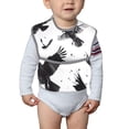 thumbnail image 6 of Kdxio Monochrome Flying Ravens Bibs For Babies, Baby Bibs for Eating, Toddler Bibs, Waterproof Bibs, Feeding Bibs, for Toddlers, Boys, Girls, 6 of 8