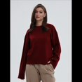 thumbnail image 4 of Suéteres de Gran Tamaño para Mujer, Suéter Grueso y Abrigado. Vino Tinto S, 4 of 10