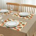 thumbnail image 3 of Orange Strawberry Plants Fruit Summer Placemats Table Placemats Set Of 4-Linen Kitchen Washable Placemats Table Mats 11.8"x17.7" Non-Slip Heat Resistant, 3 of 6
