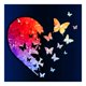 thumbnail image 2 of 5D bricolaje taladro completo diamante pintura mariposa corazón punto de cruz bordado Likrtyny decoración de arte, 2 of 7