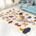 thumbnail image 2 of Alfombra de juegos para niños, alfombra de lana sintética esponjosa para niños de 5,3 x 4 pies, alfombra para puerta de guardería, alfombra suave antideslizante para niños, para dormitorio, sala de, 2 of 7