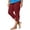 Wine, variant on Ghalytn Plus Size Capri Leggings Women L-5XL, Elastic Waist Cropped Pants with Lace Hem