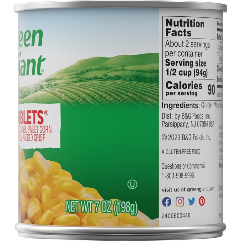 2 pack) Green Giant Whole Kernel Sweet Corn, 7 oz Vegetable Can