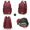 thumbnail image 2 of Kaukko student backpack for girls boys & kids with 14" laptop compartment & anti-theft pocket for everyday use, 11.8"* 5.2"* 17.7"/ 17.6L（5-3 Maroon）, 2 of 5