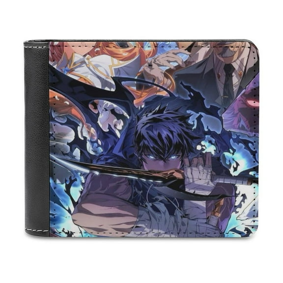 Solo Leveling Slim Bifold Wallet Purse Leather Wallets for Men Women Card Holder Wallets - Thin & Stylish