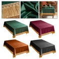 thumbnail image 3 of European Tassel Velvet Tablecloth Square Dinner Table Cover Retro Decoration Orange YIWEI, 3 of 6
