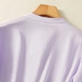 thumbnail image 3 of Olyvenn Cotton Linen Shirts for Women Button Down Long Sleeve Blouses Round Neck Trendy Side Slit Loose Comfort Shirt Tops Purple XXL, 3 of 9