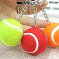 thumbnail image 6 of SPRING PARK Mini Sport Ball Tennis Keychain Soft Lovely Flocking Key Ring for Kids, 6 of 7