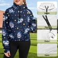 thumbnail image 3 of Uourmeti Astronauts Sharks Print Comfy Top Lightweight Pullover with Pocket Youth Athletic Top Comfy Casual Sweatshirt Sporty Zip Up Size 7-8, 3 of 7