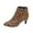 Brown, variant on Ankle Boots for Women Vintage Women Slip On Boots Pointed Toe Round High Heel Short Dress Shoes Black 4.5